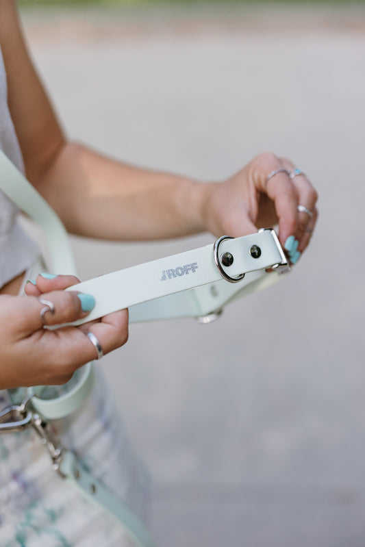 Collar Turquesa de TPU para Perro Regulable | Roffpet Aura Urban